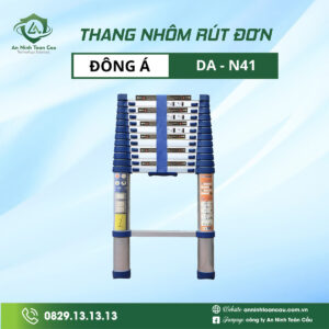 Thang nhôm rút đơn 4.1m Đông Á DA - N41 (Đai Xanh)