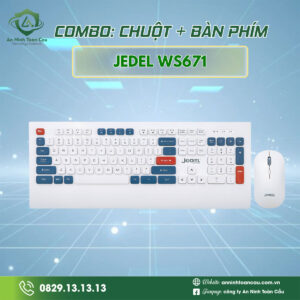 Bộ bàn phím và chuột không dây JEDEL WS671