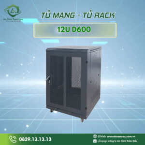 Tủ Mạng 12U D600 - Tủ Rack 12U treo tường